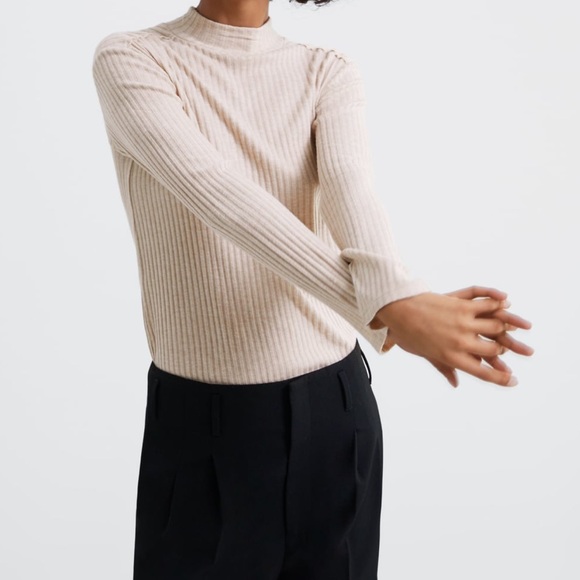 Zara Sand Soft Touch Long Sleeve Shirt - Picture 4 of 8